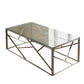 Geometric silver coffee table by Native