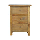 Country Style Bedside Cabinet with 3 Drawers by Artisan Furniture