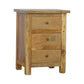 Country Style Bedside Cabinet with 3 Drawers by Artisan Furniture