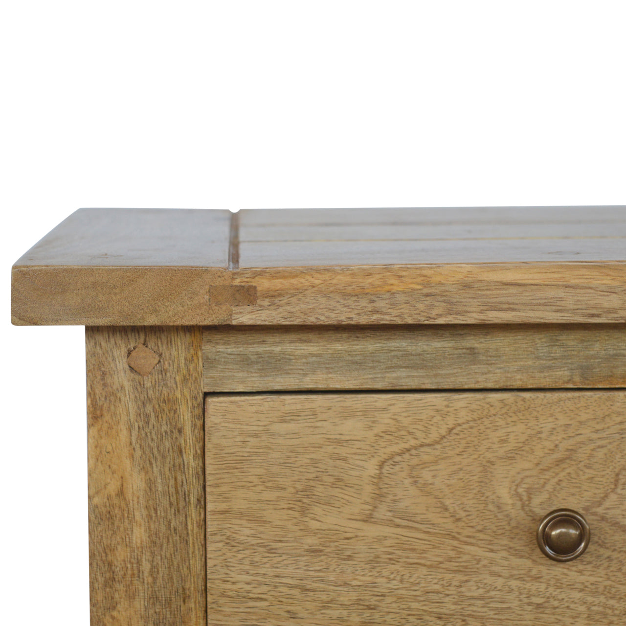 Country Style Bedside Cabinet with 3 Drawers by Artisan Furniture