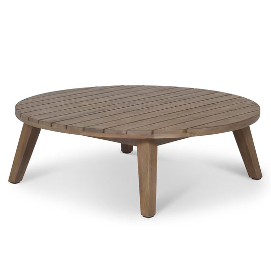 Durley Dark Natural Round Coffee Table
