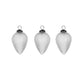 Set of 3 Elkstone Clear Glass Baubles