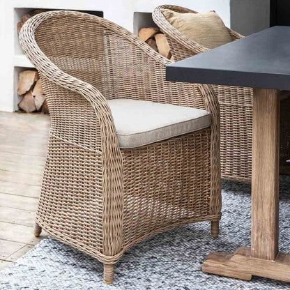 Brayford PE Rattan Chair with Grey Seat Pad