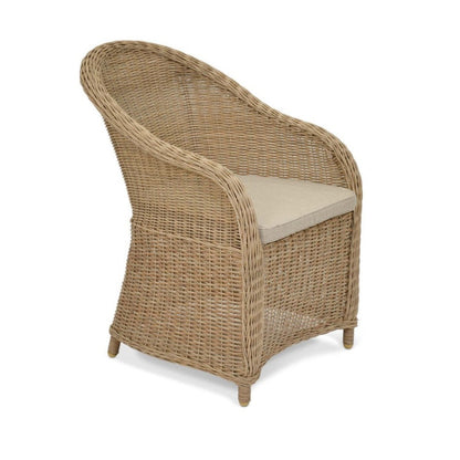 Brayford PE Rattan Chair with Grey Seat Pad