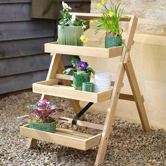 Small Natural Titchberry Folding Plant Stand
