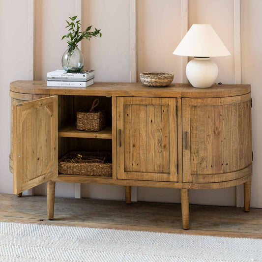 Ashwell Natural Curved Sideboard
