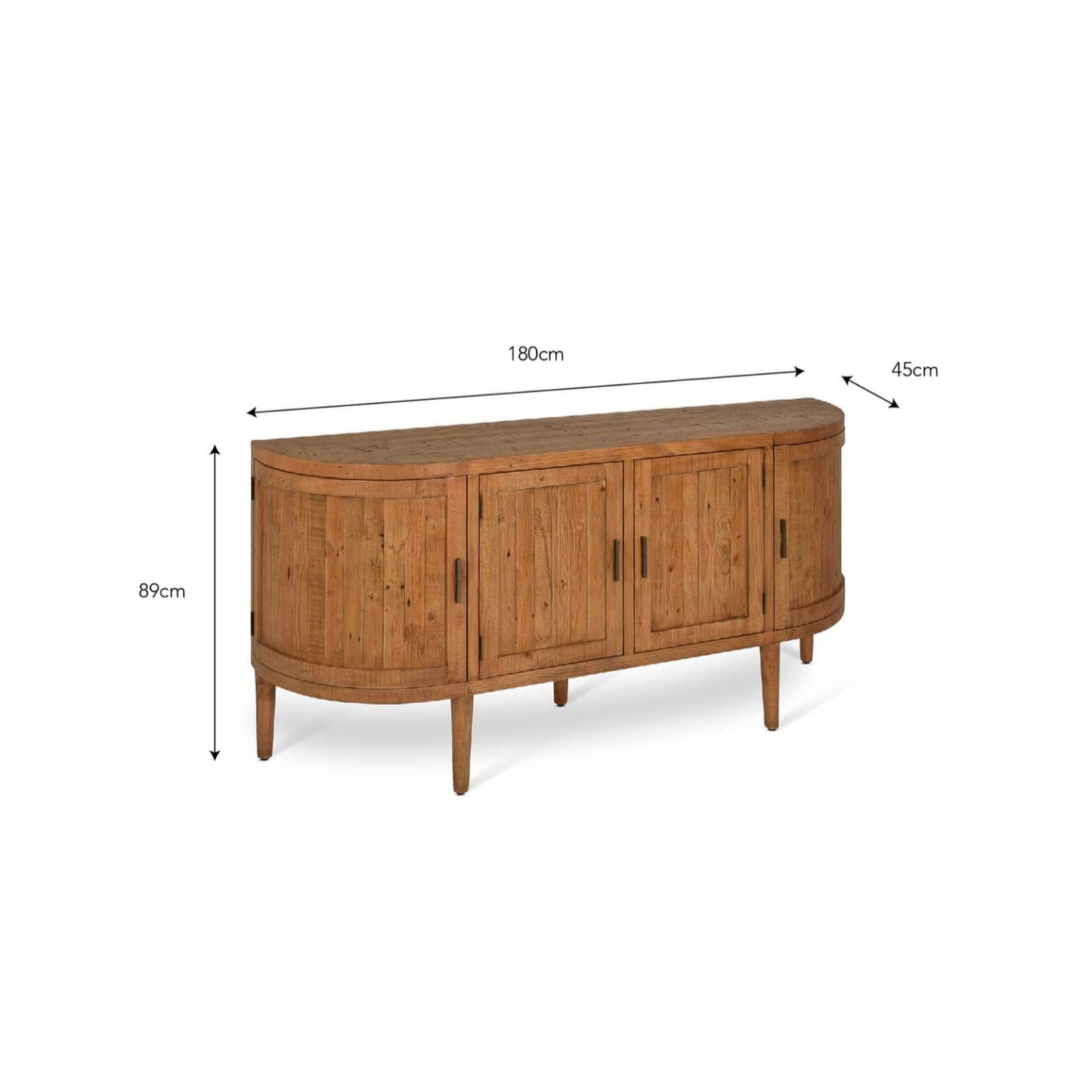Ashwell Natural Curved Sideboard