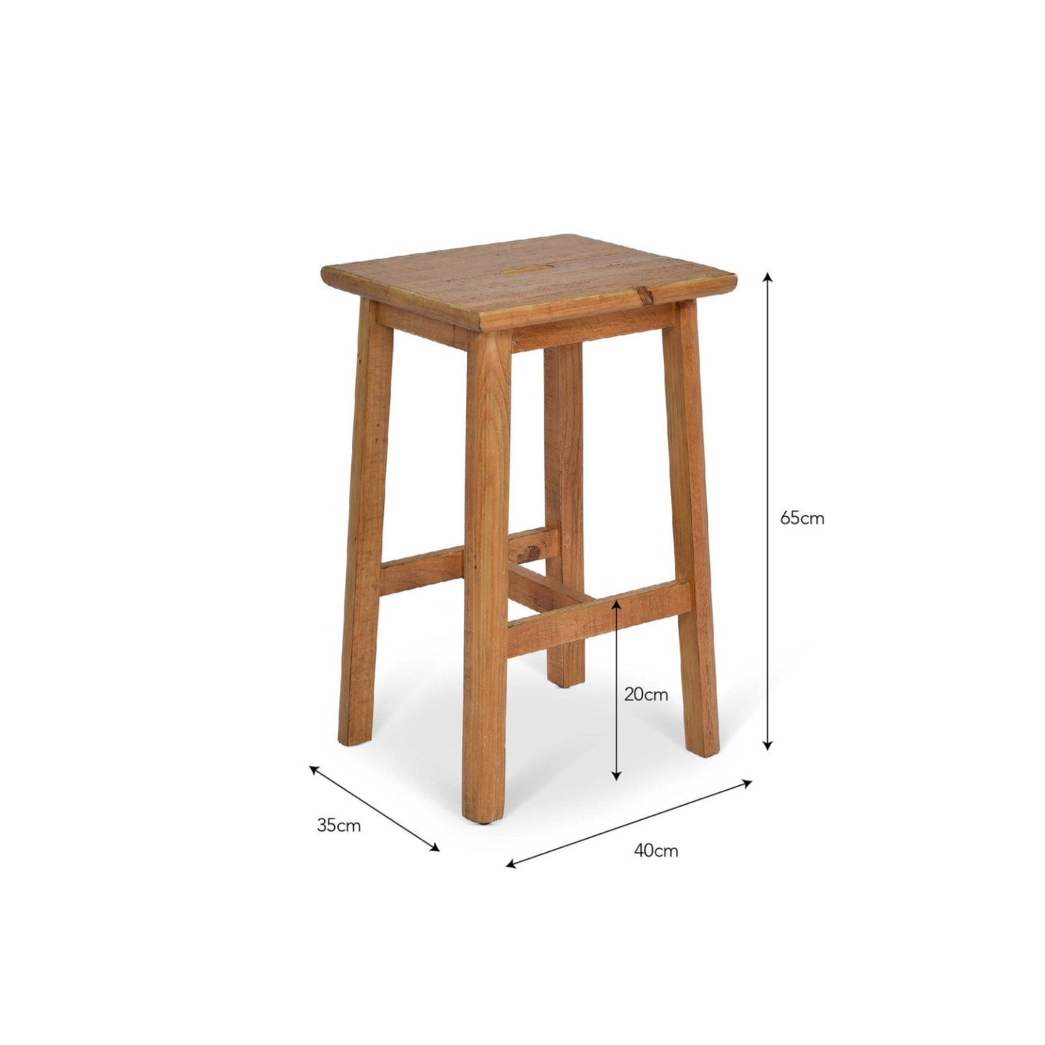 Wooden Ashwell Handle Bar Stool