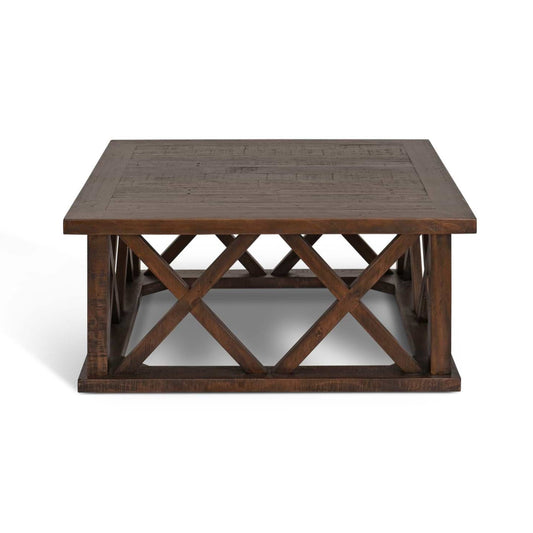 Oxhill Criss-Cross Design Square Coffee Table