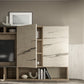 Bookcase Composition GS310 with Hinged Sliding Door Homy Collection