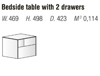 Klee Bedside Table – 2 Drawers (Plinth) | Orme Design