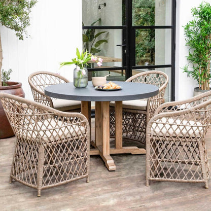 Medium Burcot Slate Grey Round Dining Table