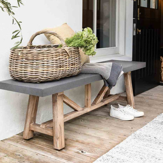 Small Chilford Outdoor or Indoor Grey Bench