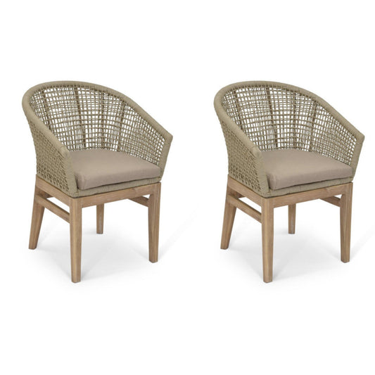 Set of 2 Lynton Grey Dining Chairs with Arms