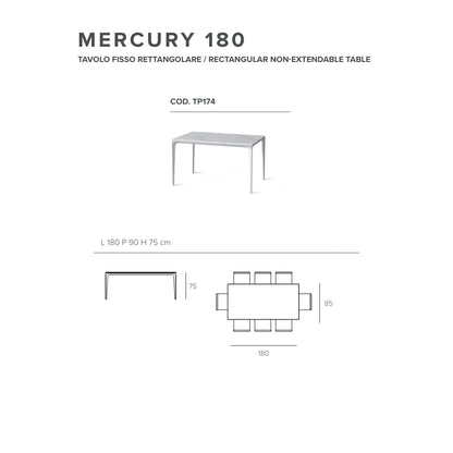 Mercury 180 Non-extendable Kitchen Table