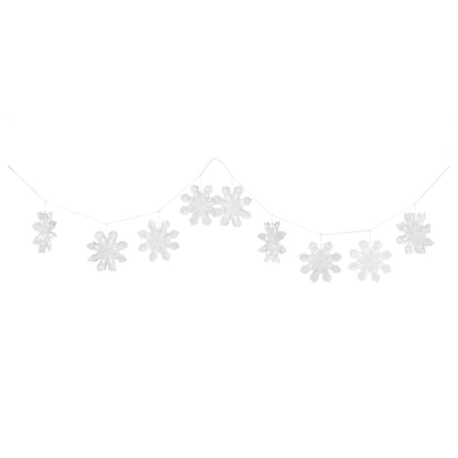 Maddox Snowflake Warm White Garland
