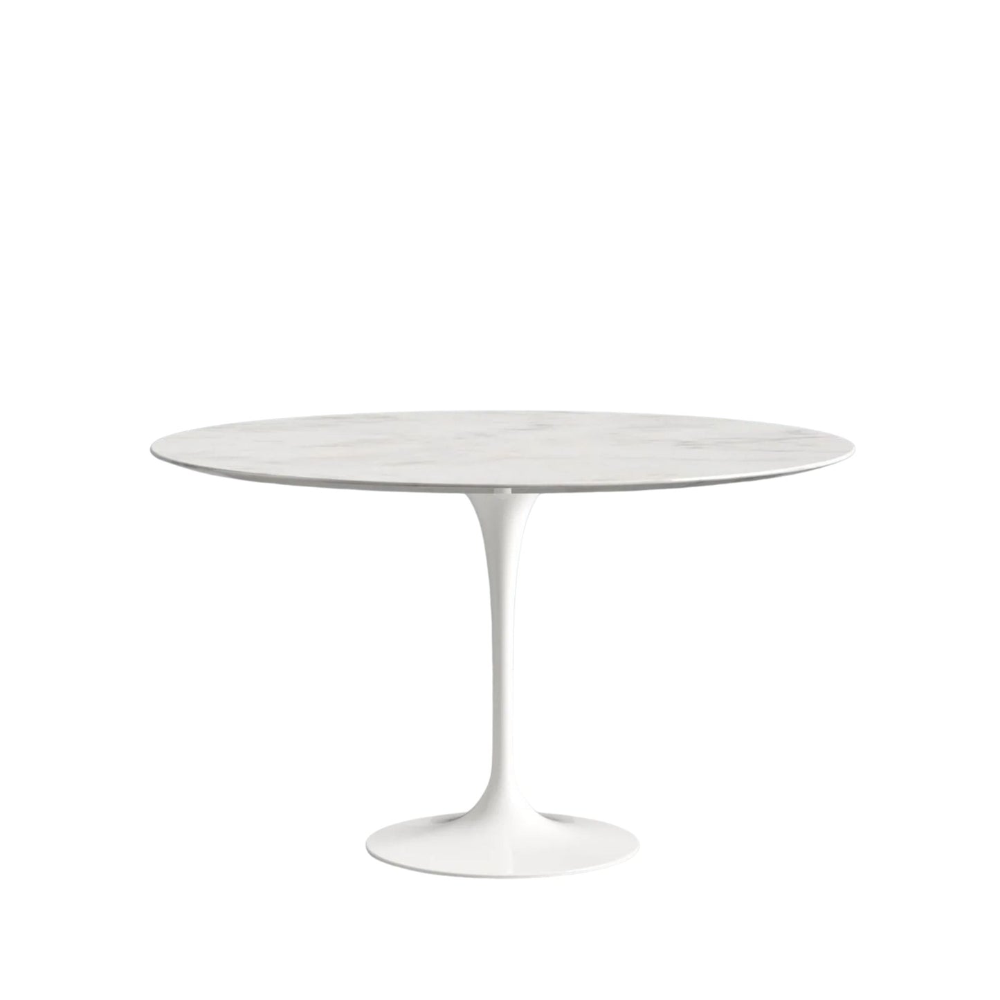 Round Tulip Dining Table – Natural or Polyester Marble Top – Italian Craftsmanship