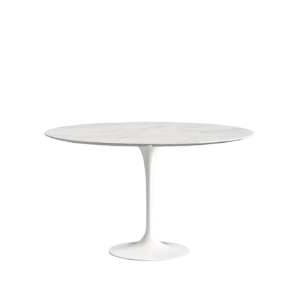 Round Tulip Dining Table – Natural or Polyester Marble Top – Italian Craftsmanship