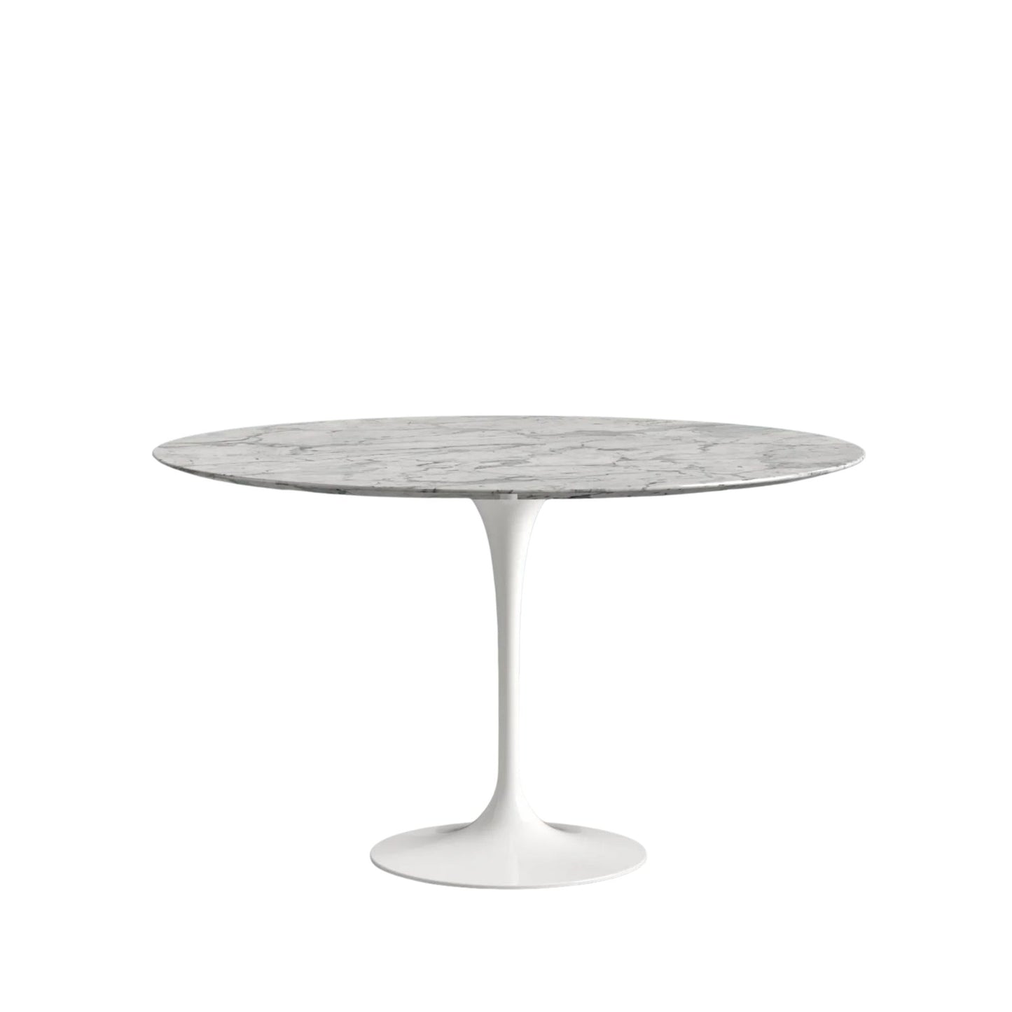 Round Tulip Dining Table – Natural or Polyester Marble Top – Italian Craftsmanship