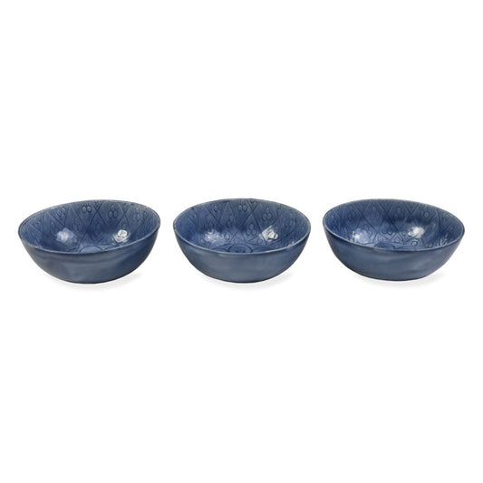 Set of 3 Fiskardo Nibble Bowls - Blue
