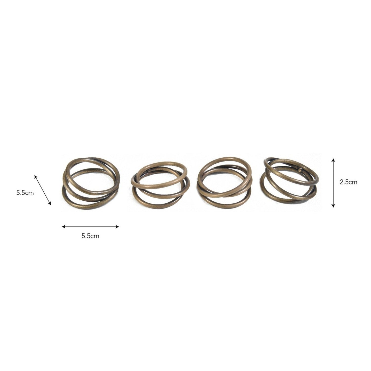 Set of 4 Brompton Napkin Rings