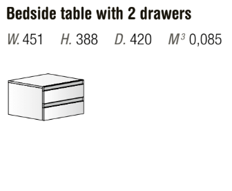 Orme Neck Bedside Table – 2 Drawers