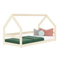 Safe Low Wooden House Bed with Bed Guard
