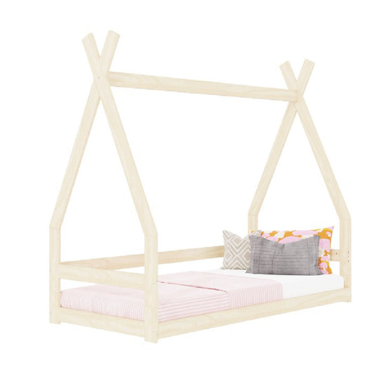 Safe Children's Teepee Shaped Low Bed with Bed Guard
