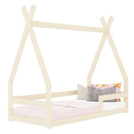 Safe Children's Teepee Shaped Low Bed with Two Bed Guard