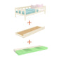 Fence Single Bed 120x200cm with Storage and Adaptic Mattress
