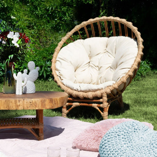 Natural Willow Cler Comfortable Garden Chair