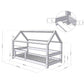 Tery House Bed 90x200cm with Ktery White House Shelf