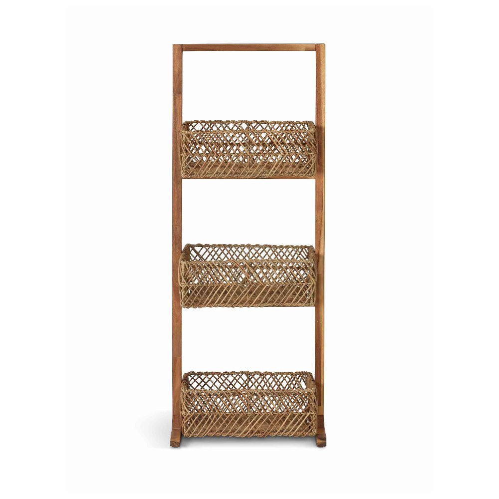 Hinton Storage Stand with Acacia Wood Frame