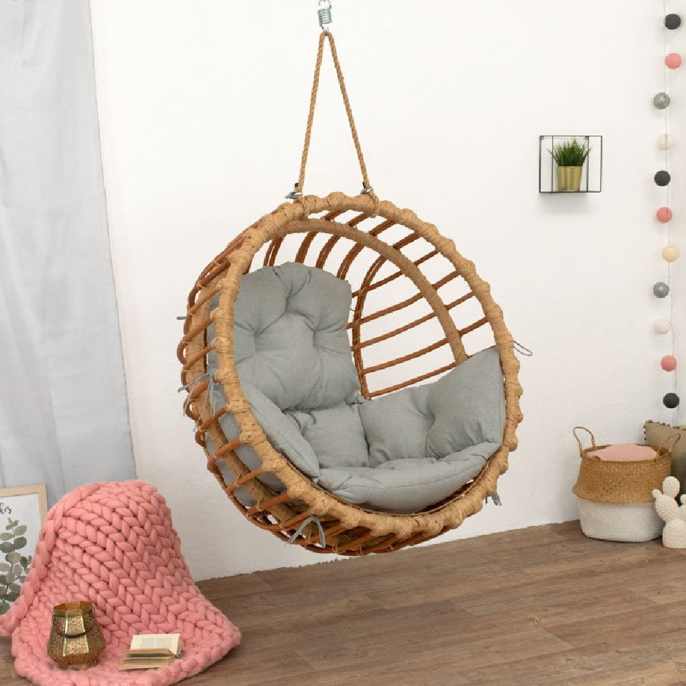 Willow Twigs Hand-Waved Elis Swing Chair with Cushion