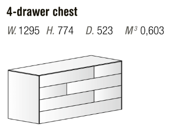 Orme Klee 4-Drawer Chest (Plinth)
