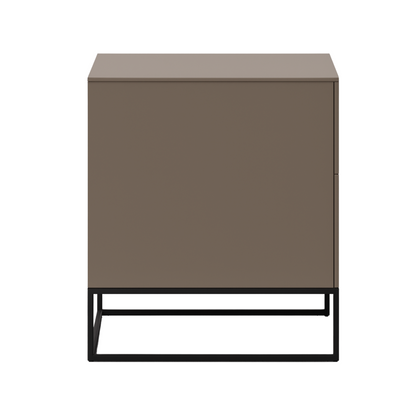 Orme Klee Bedside Table – 2 Drawers (Metal Base)
