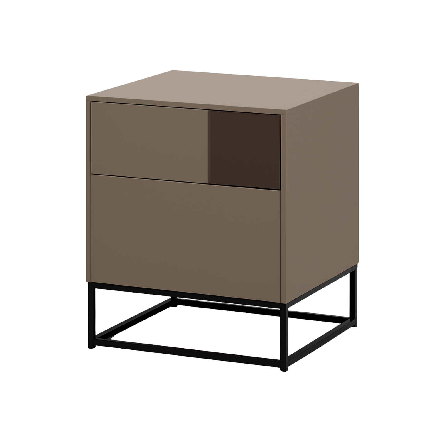 Orme Klee Bedside Table – 2 Drawers (Metal Base)