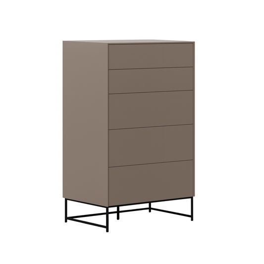 Orme Klee Tallboy – 5 Drawers (Metal Base)