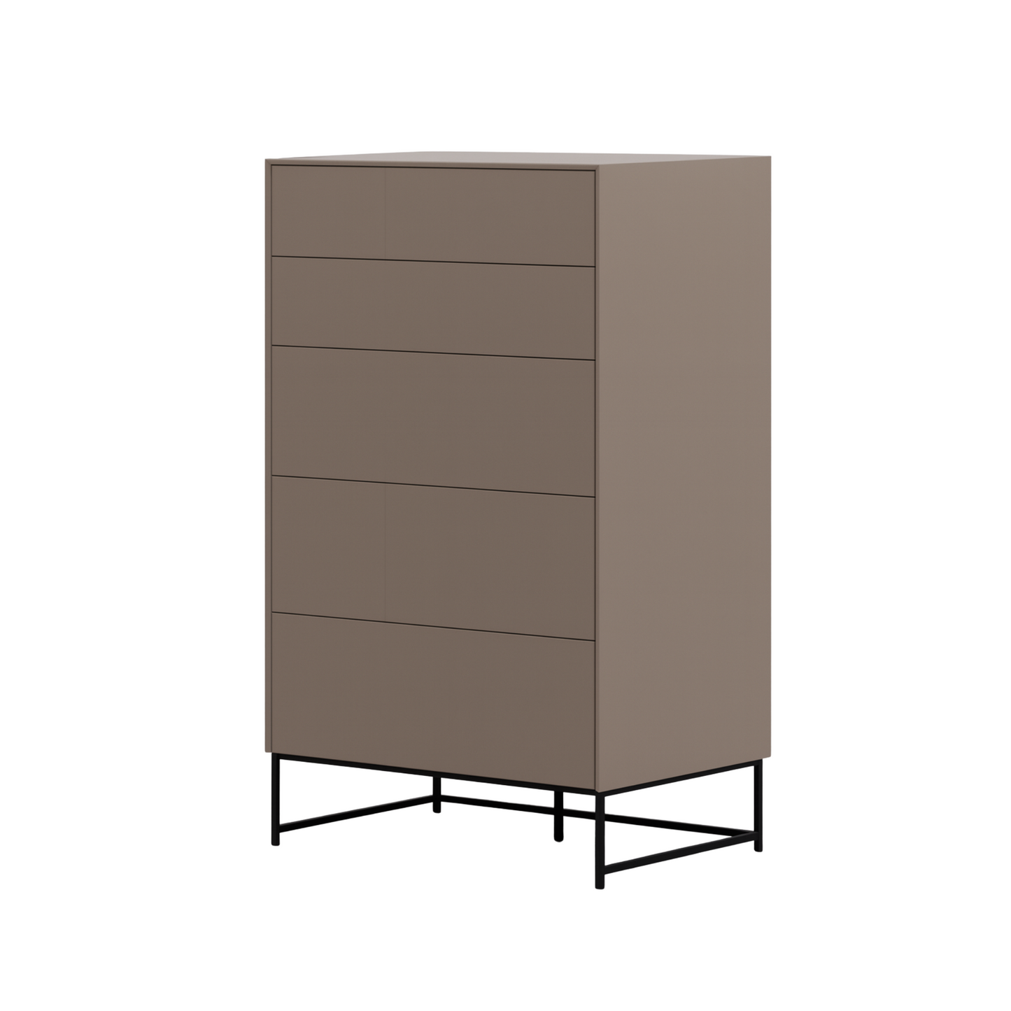 Orme Klee Tallboy – 5 Drawers (Metal Base)