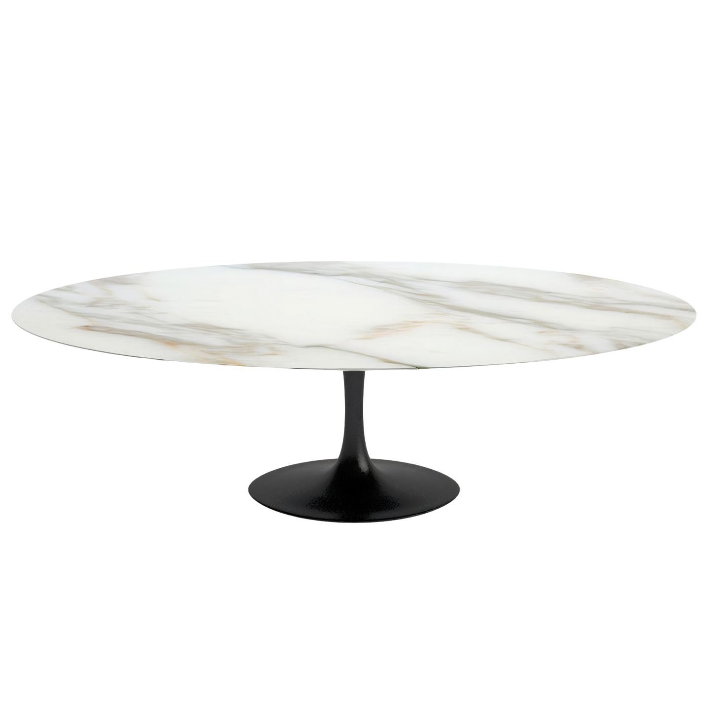 Oval Tulip Dining Table 105–140 cm – Ceramic Top (Dekton, Laminam, Materia)
