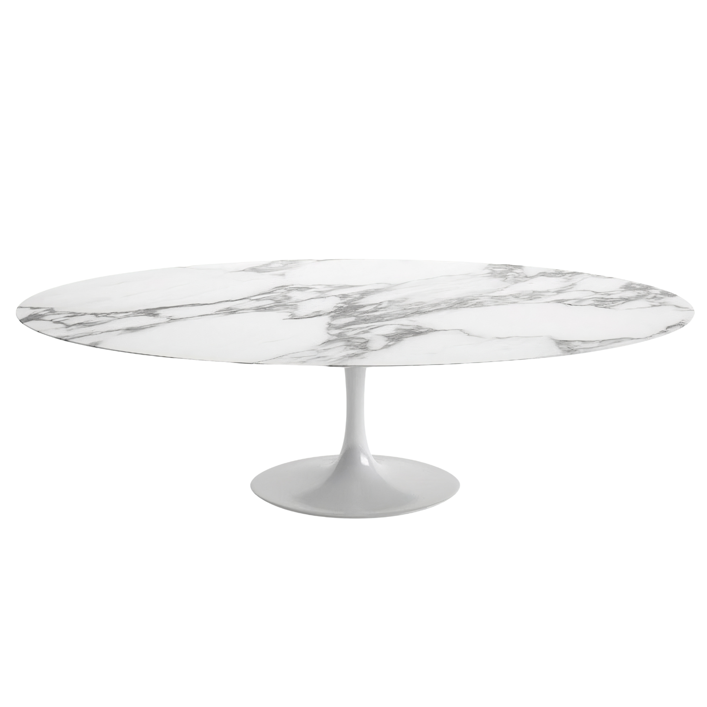 Modern Ceramic Oval Tulip Coffee Table - Dekton, Laminam Top