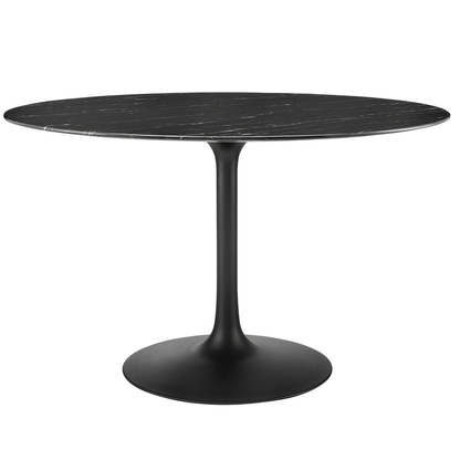 Large Round Tulip Dining Table 127–180 cm – Liquid Laminate or Solid Oak Top