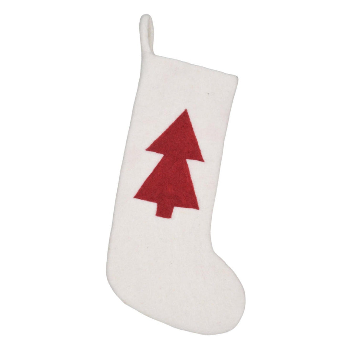 Southwold Warm White and Brick Red Stocking