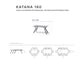 Katana 160 Rectangular Extendable Dining Table