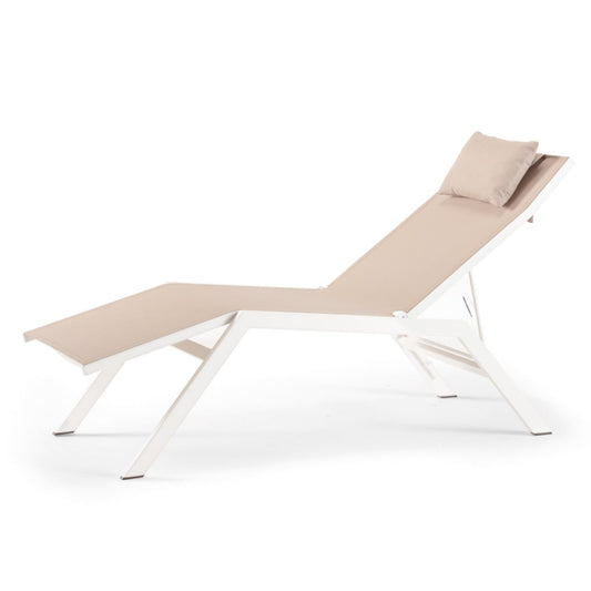 Acapulco Strobo Outdoor Sunbed - Aluminium Frame with Adjustable Back & Head Cushion
