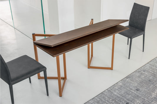 Altacom Flap extendable console table opening mechanism transforming into dining table