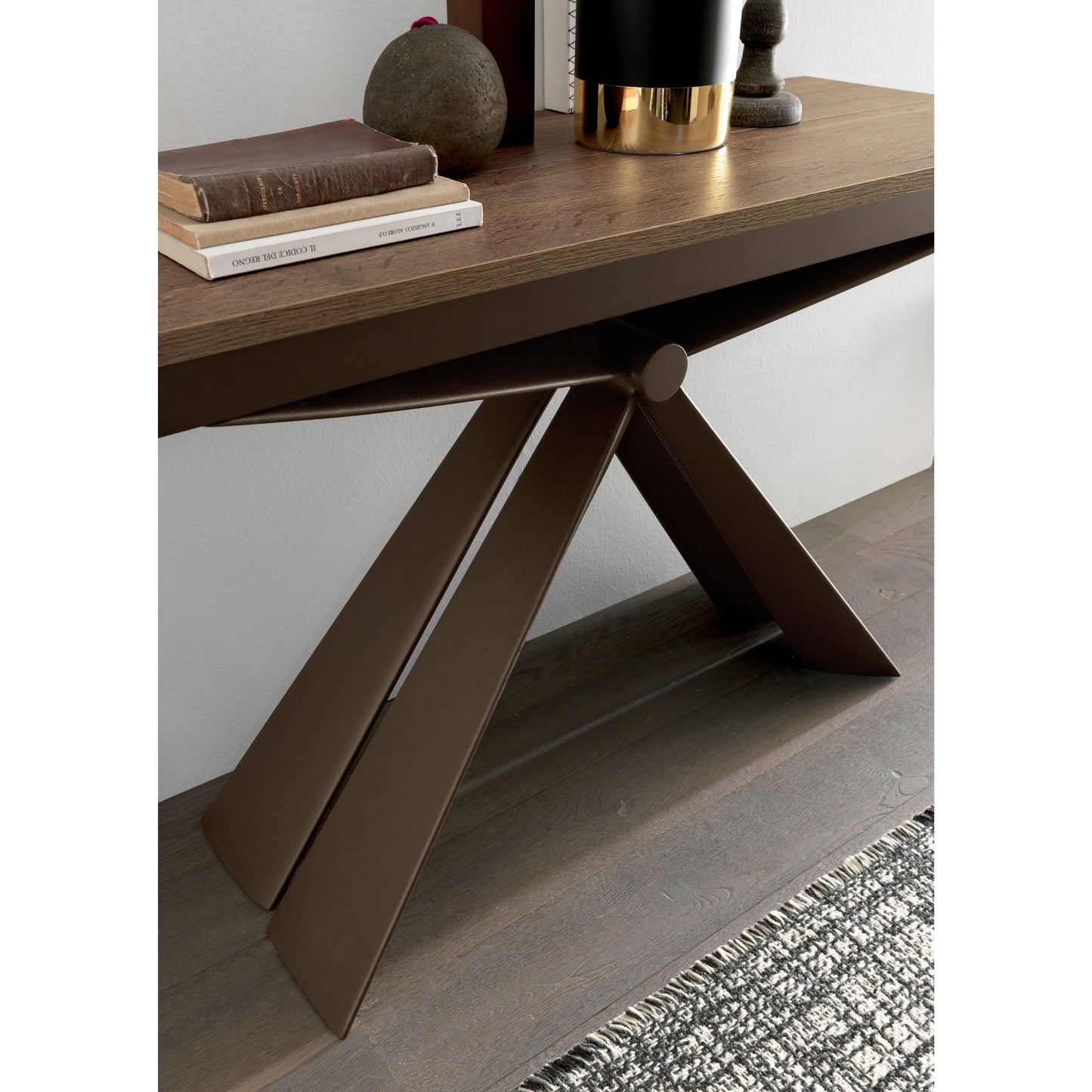 Altacom Genesi transformable table metal base structure and opening mechanism