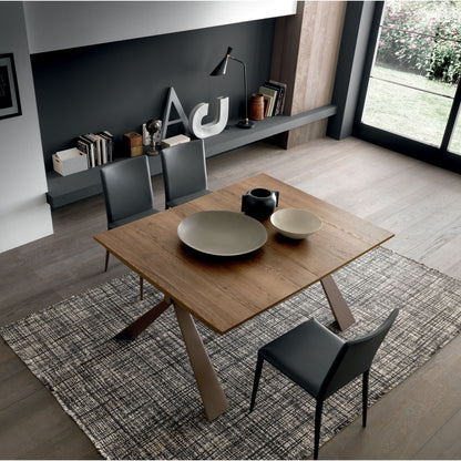 Altacom Genesi console table partially extended showing transformation from console to dining table