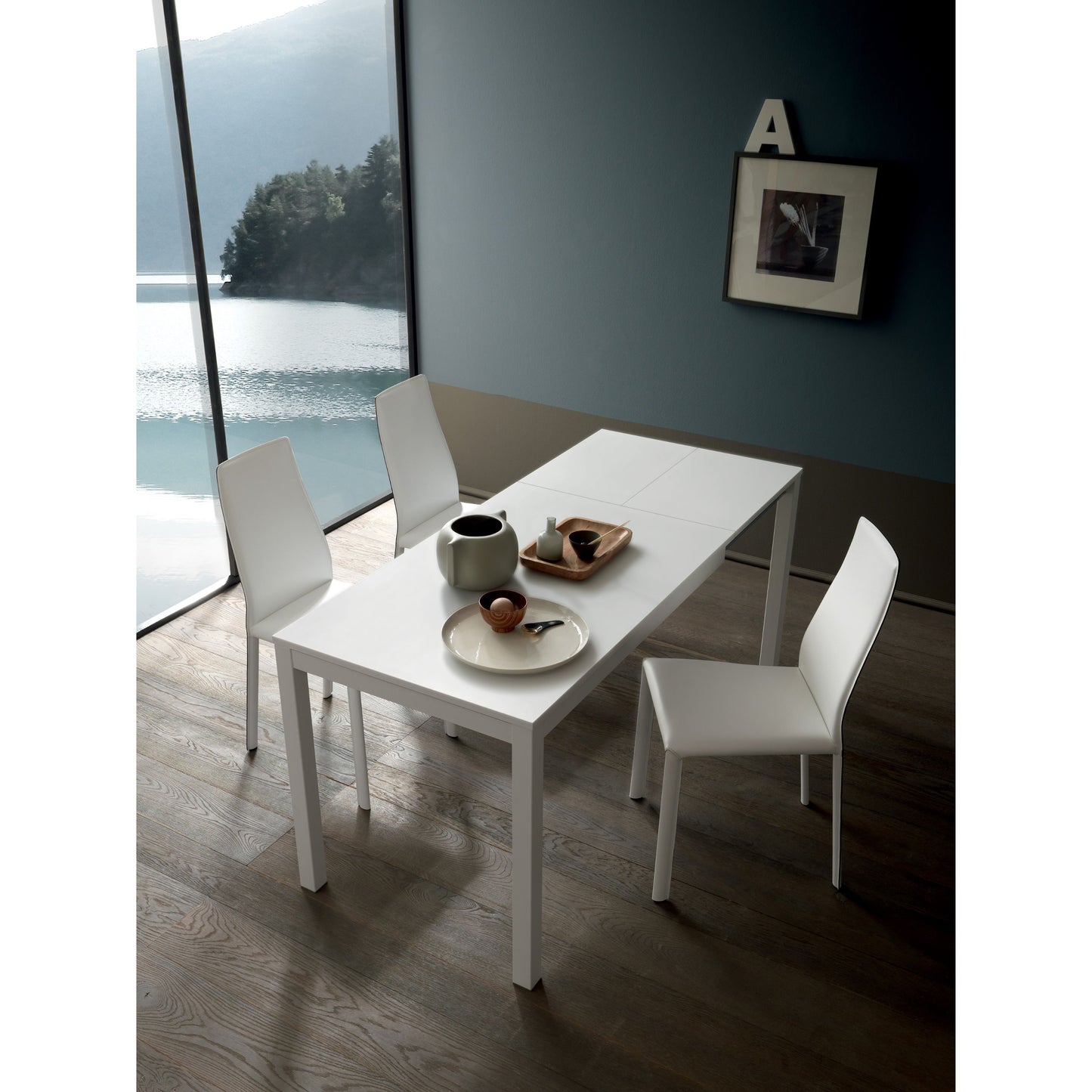 Altacom compact white extendable dining table for small modern interiors