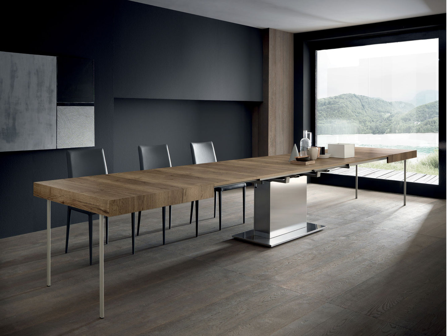 Altacom Tower Maxi large extendable dining table fully extended seating up to 10 people